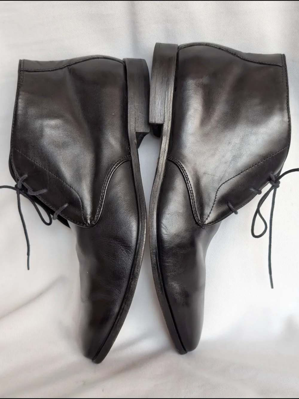 Florsheim Black Leather Chukka Boots Men Sz 10.5D Lace Up Casual Dress